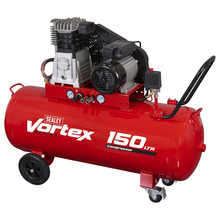 Sealey 150L Belt Drive Air Compressor with Cast Cylinders & Wheels 3.5hp