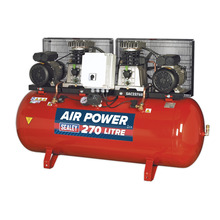 270L Belt Drive Air Compressor with Cast Cylinders 2 x 3hp