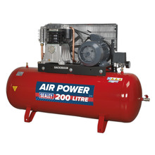 Sealey 200L Belt Drive Air Compressor with Cast Cylinders 5.5hp 2-Stage