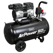 50L Low Noise Oil Free Direct Drive Air Compressor 1hp
