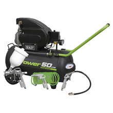 50L Direct Drive Air Compressor 2hp with 4pc Air Accessory Kit