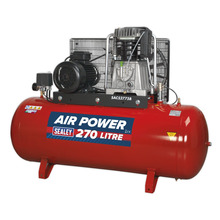 270L Belt Drive Air Compressor with Cast Cylinders 7.5hp 3ph 2-Stage