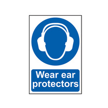 Scan SCA0005 Wear Ear Protectors - PVC Sign 200 x 300mm