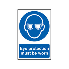 Scan SCA0007 Eye Protection Must Be Worn - PVC Sign 200 x 300mm