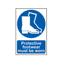 Scan SCA0016 Protective Footwear Must Be Worn - PVC Sign 200 x 300mm