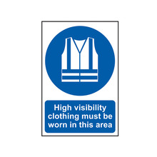 Scan SCA0022 High Visibility Jackets Must Be Worn In This Area - PVC Sign 200 x 300mm