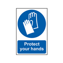 Scan SCA0023 Protect Your Hands - PVC Sign 200 x 300mm