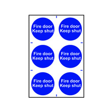Scan SCA0151 Fire Door Keep Shut - 6 PVC Signs 100 x 100mm