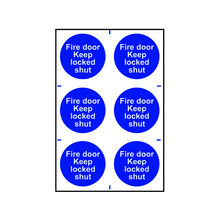 Scan SCA0153 Fire Door Keep Locked Shut - 6 PVC Signs 100 x 100mm