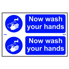 Scan SCA0404 Now Wash Your Hands - PVC Sign 300 x 200mm
