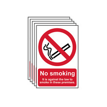 Scan SCA05675 No Smoking In These Premises - PVC Sign 200 x 300mm (5 Pack)