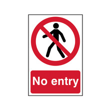 Scan SCA0600 No Entry - PVC Sign 200 x 300mm