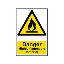Scan SCA0901 Danger Highly Flammable Material - PVC Sign 200 x 300mm