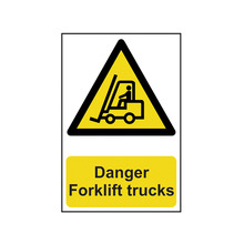 Scan SCA0954 Danger Forklift Trucks - PVC Sign 200 x 300mm