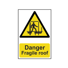 Scan SCA1104 Danger Fragile Roof - PVC Sign 200 x 300mm