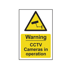Scan SCA1311 Warning CCTV Cameras in Operation - PVC Sign 200 x 300mm