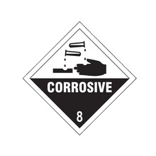 Scan SCA13751 Corrosive 8 - Self Adhesive Vinyl Sign 100 x 100mm