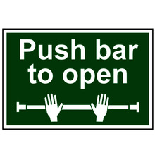 Scan SCA1523 Push Bar To Open - PVC Sign 300 x 200mm
