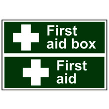 Scan SCA1553 First Aid Box / First Aid - PVC Signs 300 x 100mm