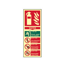 Scan SCA1590 Fire Extinguisher Composite Water - Photoluminescent 75 x 200mm