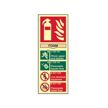 Scan SCA1591 Fire Extinguisher Composite Foam - Photoluminescent 75 x 200mm