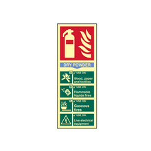 Scan SCA1593 Fire Extinguisher Composite - Dry Powder - Photoluminescent 75 x 200mm