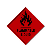 Scan SCA1850S Flammable Liquid - Self Adhesive Vinyl Sign 100 x 100mm
