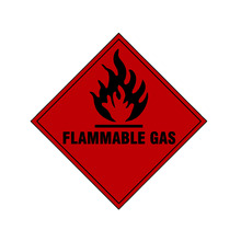 Scan SCA1852S Flammable Gas - Self Adhesive Vinyl Sign 100 x 100mm