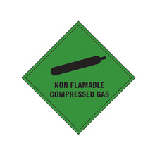 Scan SCA1870S Non Flammable Compressed Gas - Self Adhesive Vinyl Sign 100 x 100mm