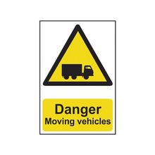 Scan SCA4100 Danger Moving Vehicles - PVC Sign 400 x 600mm