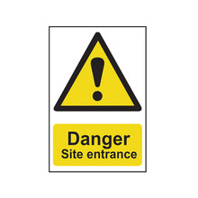 Scan SCA4102 Danger Site Entrance - PVC Sign 400 x 600mm
