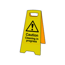 Scan SCA4703 Caution Cleaning In Progress - Heavy Duty 'A' Board