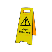 Scan SCA4710 Danger Men At Work - Heavy Duty 'A' Board