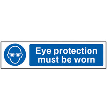 Scan SCA5001 Eye Protection Must Be Worn - PVC Sign 200 x 50mm