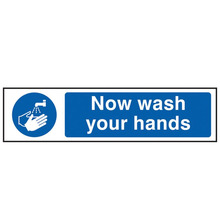 Scan SCA5014 Now Wash Your Hands - PVC Sign 200 x 50mm