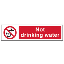 Scan SCA5051 Not Drinking Water - PVC Sign 200 x 50mm
