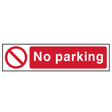 Scan SCA5056 No Parking - PVC Sign 200 x 50mm