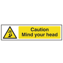 Scan SCA5110 Caution Mind Your Head - PVC Sign 200 x 50mm