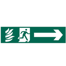 Scan SCA5200 Running Man Arrow Right - PVC Sign 200 x 50mm