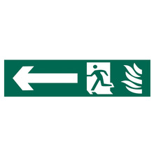 Scan SCA5201 Running Man Arrow Left - PVC Sign 200 x 50mm