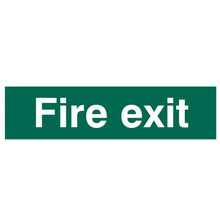 Scan SCA5204 Fire Exit Text Only - PVC Sign 200 x 50mm