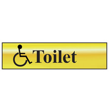 Scan SCA6004 Disabled Toilet - Polished Brass Effect 200 x 50mm
