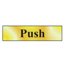 Scan SCA6031 Push - Polished Brass Effect 200 x 50mm