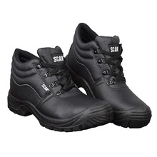 Scan SCAFWCHUK8 4 D-Ring Chukka Safety Boots Black UK 8 EUR 42