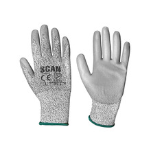 Scan SCAGLOCUT3M Grey PU Coated Cut 3 Gloves - M (Size 8)