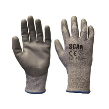 Grey PU Coated Cut 5 Gloves - M (Size 8)