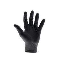 Scan SCAGLODNHDM Black Heavy-Duty Nitrile Disposable Gloves Medium Size 7 (Box of 100)