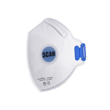 Scan SCAPPEP2FFV Fold Flat Disposable Mask Valved FP2 Protection (Pack 3)