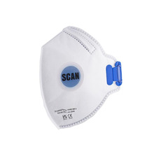 Scan SCAPPEP2FFVB Fold Flat Disposable Mask Valved FP2 Protection (Pack 10)