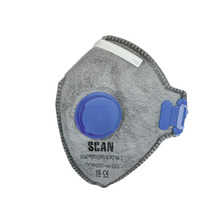 Scan SCAPPEP2OFFV Fold Flat Disposable Odour Mask Valved FFP2 Protection (Pack 3)